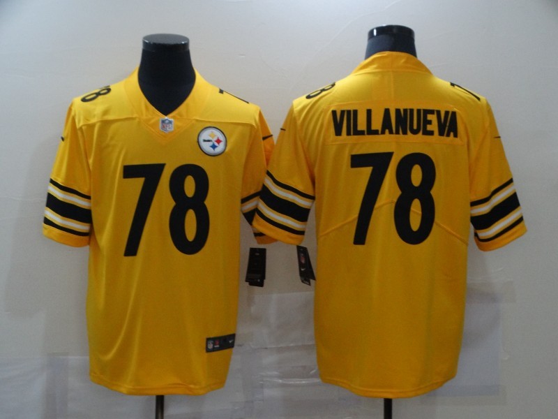 Men's Pittsburgh Steelers Alejandro Villanueva #78 Gold Inverted Team Jersey